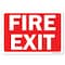 Signmission OSHA Decal, Fire Exit, white text on red background, 5in X 3.5in Decal, 3.5" W, 5" L, Landscape OS-MISC-D-35-L-19490 - alternate 1